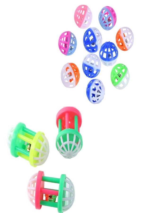 KittuPet Cat Toy Ball with Bell, Pet Toy Cat Bell Ball Cat Toy with Bell 2 pcs Jingle Bell and 6 Pcs Ball - Image 3